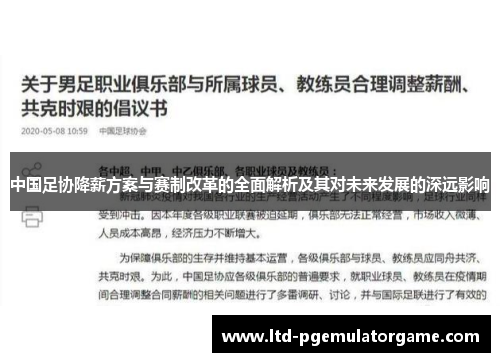 中国足协降薪方案与赛制改革的全面解析及其对未来发展的深远影响