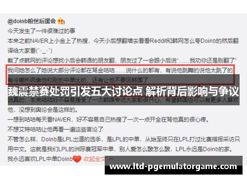 魏震禁赛处罚引发五大讨论点 解析背后影响与争议