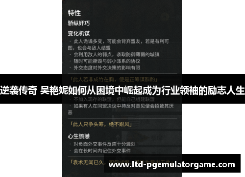 逆袭传奇 吴艳妮如何从困境中崛起成为行业领袖的励志人生